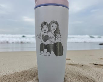 OWALA 20oz Smoothsip SLIDER Coffee Cup - Custom Laser Engraved - Double insulated / Stainless Steel - Coffee cups with leak proof Slider