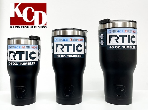 RTIC Stainless Steel Double Wall Vacuum Insulated Tumbler, 40 oz, Black