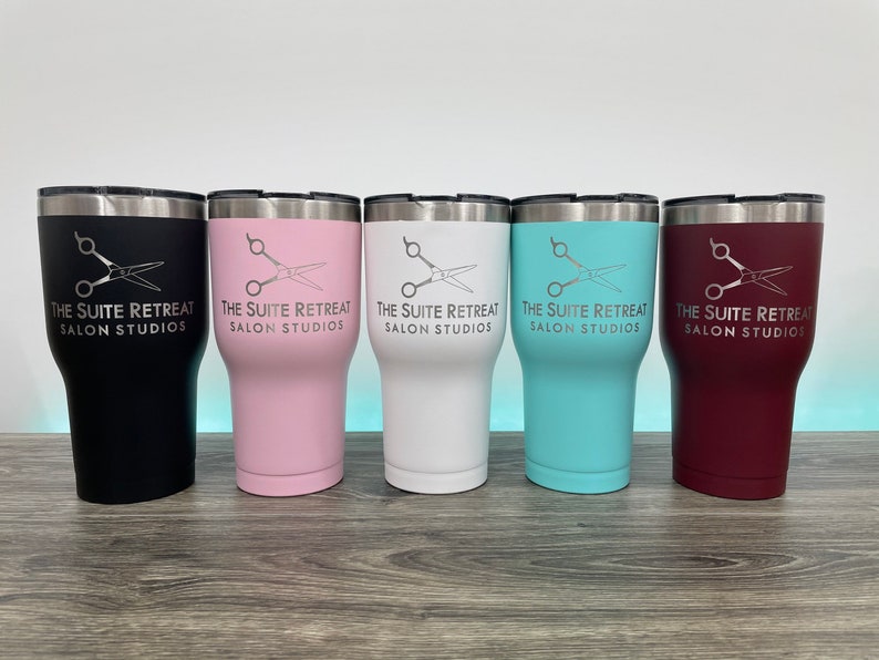 30 Oz. RTIC TUMBLER Personalized with Laser Engraved Name Phrase or Custom Design Bridesmaid Gift Newest Colors, Matte not Glossy image 8