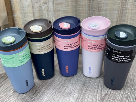 OWALA 20oz Smoothsip SLIDER Coffee Cup - Custom Laser Engraved