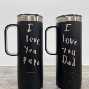 RTIC 20 oz Travel Cup - Coffee Mug - Laser Engraved - Monogram Coffee Cup - Personalized Coffee Mug