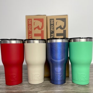 30 Oz. RTIC TUMBLER Personalized with Laser Engraved Name Phrase or Custom Design Bridesmaid Gift Newest Colors, Matte not Glossy image 6