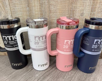 RTIC 20 oz RoadTrip Travel Cup - Coffee Mug - Laser Engraved - Monogram Coffee Cup - Personalized Coffee Mug