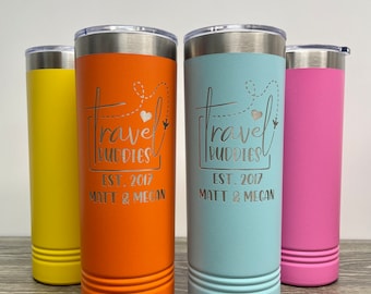 Laser Engraved Skinny Tumbler 22oz Personalized Polar Camel Double Insulated with Lid