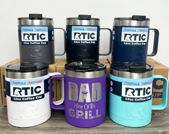12oz Coffee Mug RTIC Tumbler Stainless Double Insulated