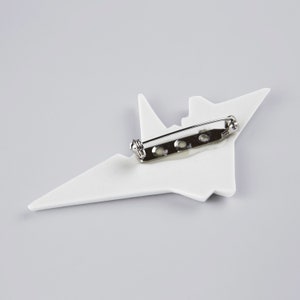 PORCELAIN BROOCH CRANE/Origami porcelain crane/Origami bird brooch/Ceramic origami brooch bird/Origami crane/Japaneese crane origami pin image 3