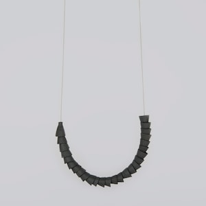 PORCELAIN NECKLACE TUBES/Porcelain tubes/Tubec necklace/Minimalistic necklace/Long necklace/Necklace black