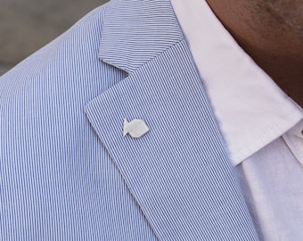 FISH SMALL PIN/Porcelain origami/Origami pin/Porcelain pin/Origami fish/Men lapel pin button/Porcelain fish button/Ceramic lapel button pin
