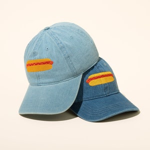 Hot Dog Denim Hat - Fun and Stylish Accessory for Any Occasion - Perfect for Hot Dog Lovers