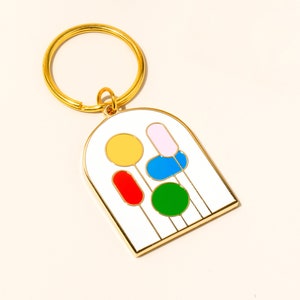 Balloons in the Window Keychain (double-sided!)