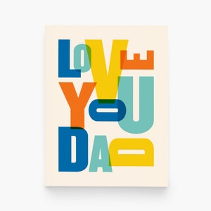 Father's Day Love You Dad Greeting Card - Perfect Card for Dad's Birthday