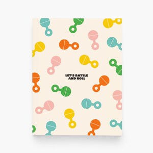 Let&#39;s Rattle and Roll Greeting Card - Cute Baby Shower Card for Newborns - Perfect for Baby Announcements