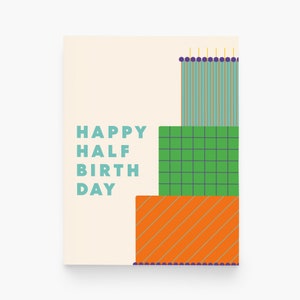 Happy Half Birthday Card - Celebrate with a Cheerful & Fun Birthday Greeting