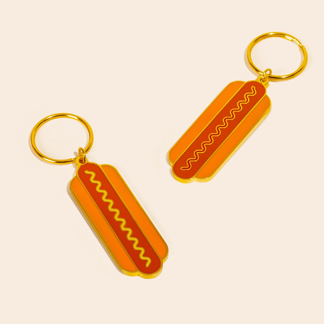 Hot Dog Keychain: BBQ Lover Accessory - Etsy