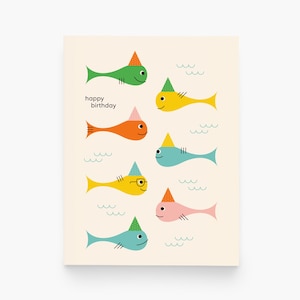 Party Hat Fish Birthday Card
