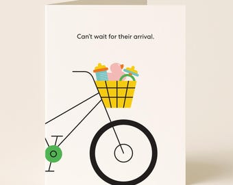 Bike Baby Shower Card – New Parents Greeting Card