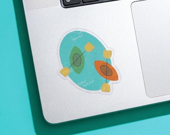 Kayak Clear Sticker – Waterproof Vinyl for Water Bottles, Adventure Laptop Decal, Outdoorsy Kayaking Gift