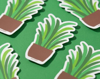 Snake Plant Sticker for Laptop and Water Bottle: Durable, Waterproof Plant Lover Decal