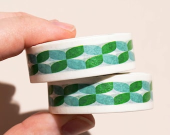 Garland Tape – Green Matte Paper Washi 15mm x 10m – Repositionable Adhesive