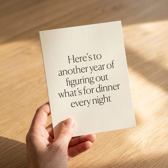 Funny Love Card – Figuring Out Dinner Relationship Humor – Anniversary
