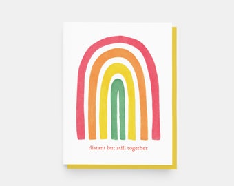 Long Distance Rainbow Card – Encouragement for Friends, Relationships, or Support Moments