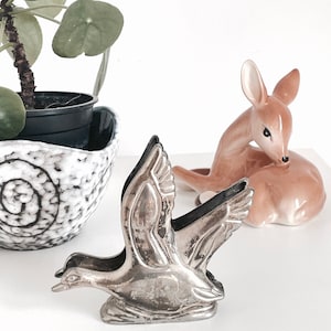 Vintage Silver-Plated Goose Napkin Holder – Elegant Tabletop Decor, 1980s Germany