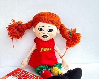 70年代ヴィンテージの「長くつ下のピッピ」ぬいぐるみ：スウェーデン風