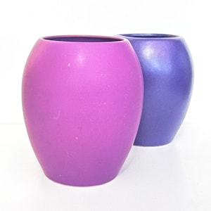 Vintage Asa Selection Memphis Era Vases – Modern Retro Style, 17 cm High, Purple Tones, 80s Design