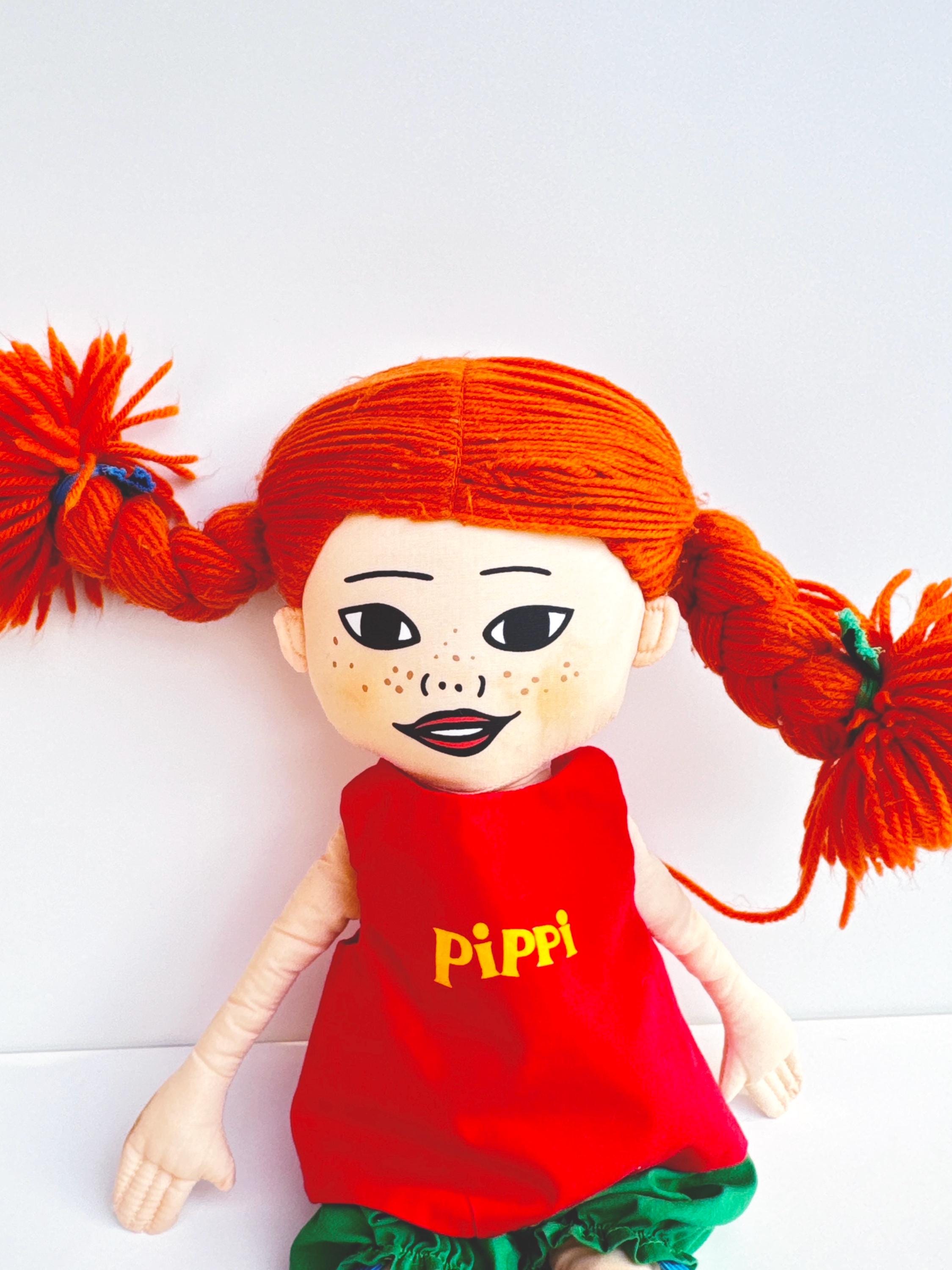 pippi Vintage 70s Pippi Longstocking Plush Doll: Swedish Retro Nursery