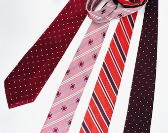 Cravate Homme Hugo Boss – 100% Soie – Fabriquée En Italie – Rouge – Classique – Neuf Avec étiquettes