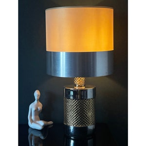 Vintage Italian Zaccagnini Table Lamp – Mid Century Studio Design with Original Shade