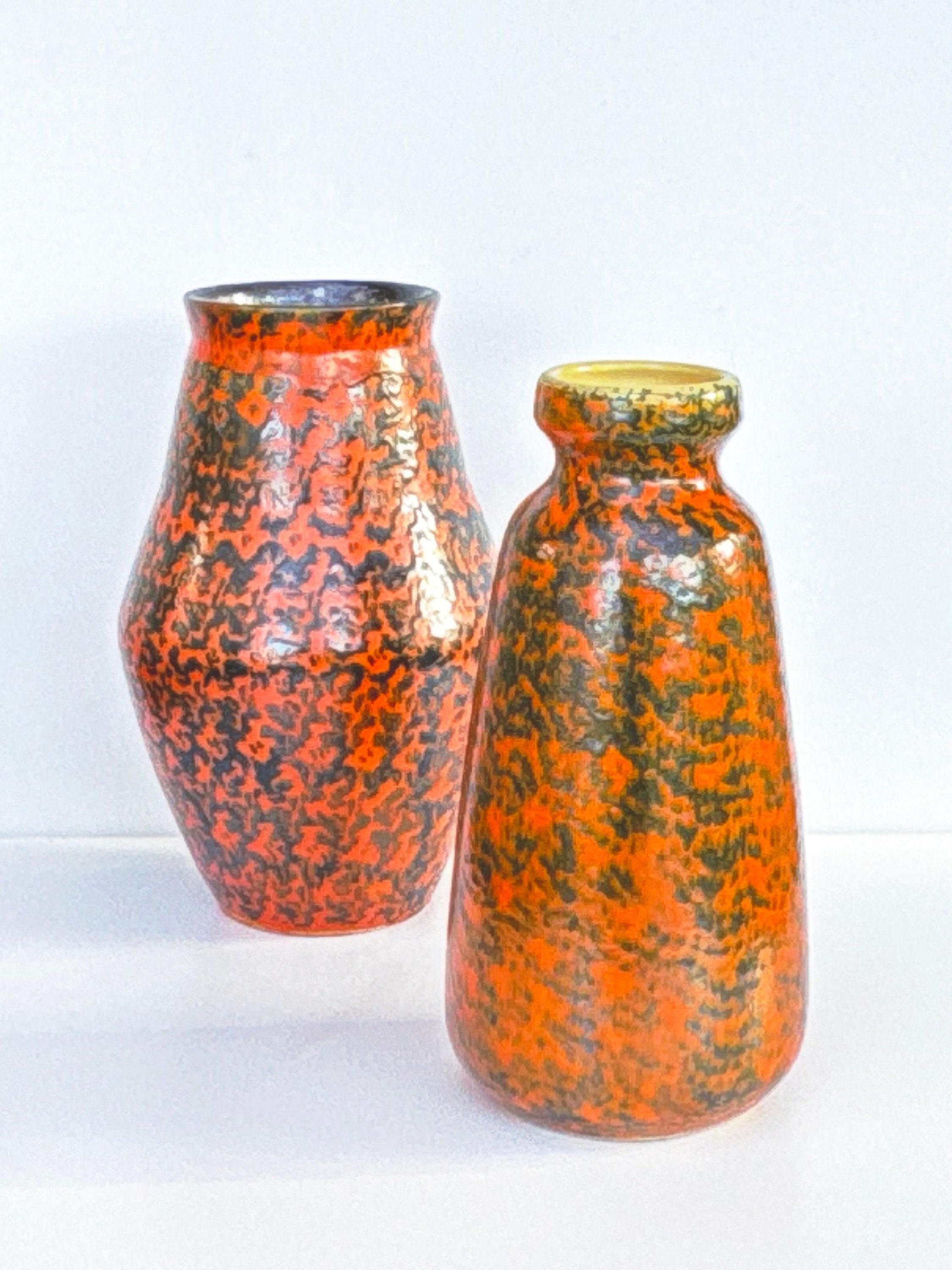 花瓶・フラワースタンド 1970s Tofej Hungary Red Bottle Vase 花瓶・フラワースタンド 1970s Tofej Hungary Red Bottle Vase Mid