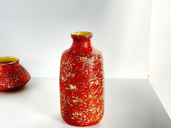 インテリア小物 1970s Tofej Hungary Red Bottle Vase