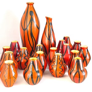 Mid-Century Modern Tofej Hungary Ceramic Vases – Collectible 1970s Design