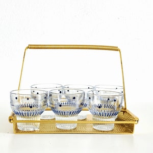 Vintage Polka Dot Gläser Set - Mid-Century Charm für Deinen Barwagen