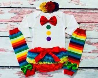 baby girl clown costume - baby girl clown outfit - baby clown costume - baby clown outfit - baby girl my first halloween - halloween clown