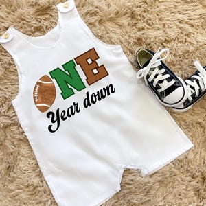 boys 1st birthday outfit - boys one year down outfit  -  boys one year down birthday - one year down invitations - 1st football invitations