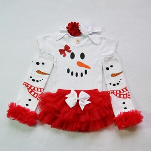 snowgirl baby girl christmas outfit - snowman baby girl christmas outfit - my first christmas baby girl outfit - my 1st christmas baby