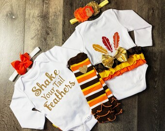 scuotere il vestito di piuma di coda bambino, il mio primo ringraziamento baby girl vestito, il mio primo ringraziamento baby girl vestito, il mio primo vestito giorno tacchino
