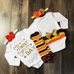 mein erster Truthahn Tag Baby Mädchen Outfit, meine erste Thanksgiving Baby Mädchen Outfit, meine erste Thanksgiving Baby Mädchen Outfit, meine erste Truthahn Tag Outfit