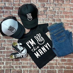boys 3rd birthday shirt - boys third birthday shirt - boys I&#39;m this many 3rd birthday shirt - Boys 3 finger birthday shirt - boy trucker hat