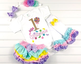 girls candyland 1st birthday outfit, girls 1st birthday outfit, girls personalized 1st birthday, girl candy first birthday, candyland shirt