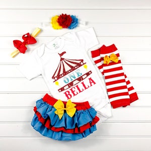 girls circus 1st birthday outfit, girls 1st birthday outfit, girls personalized 1st birthday, girls circus first birthday, circus shirt