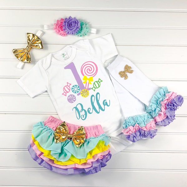 girls candyland 1st birthday outfit, girls 1st birthday outfit, girls personalized 1st birthday, girl candy first birthday, candyland shirt