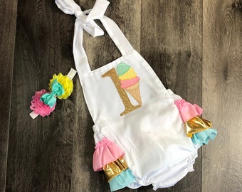 ice cream romper baby