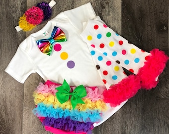 baby girl clown costume