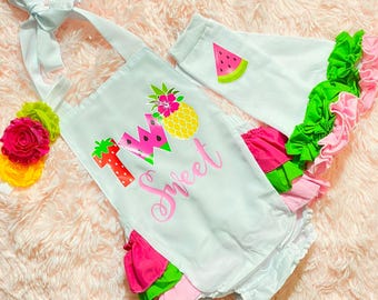 twotti fruity girls birthday outfit - girls two fruit birthday outfit  - girls 2nd birthday outfit - twotti fruitti invitation
