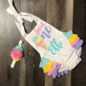 Sweet One Ice Cream 1st Birthday Outfit girl Ice Cream 1st