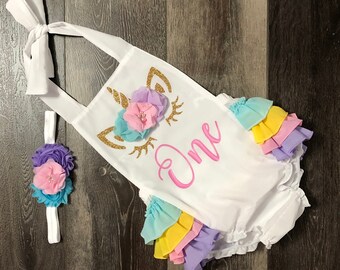 unicorn romper baby