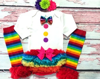 baby girl clown costume - baby girl clown outfit - baby clown costume - baby clown outfit - baby girl my first halloween - halloween clown